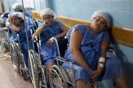 Pregnant women wait for their turn to undergo a Cesarean section (c-section) procedure at the Santa Ana public maternity hospital in Caracas Pregnant women wait for their turn to undergo a Cesarean section (c-section) procedure at the Santa Ana public maternity hospital in Caracas