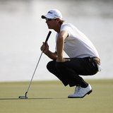 Nicolas Colsaerts of Belgium lines up his shot on the 18th green during the first round of the DP World Tour Championship at Jumeirah Golf E Nicolas Colsaerts of Belgium lines up his shot on the 18th green during the first round of the DP World Tour Championship at Jumeirah Golf E