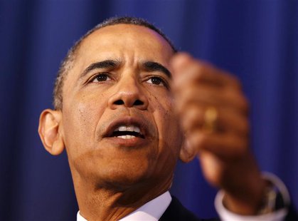 President Barack Obama gestures as he speaks about his administration's counter-terrorism policy at the National Defense University at Fort President Barack Obama gestures as he speaks about his administration's counter-terrorism policy at the National Defense University at Fort