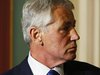 U.S. Defense Secretary Chuck Hagel takes part in a news conference on efforts to eliminate VA claims backlogs, at the U.S. Capitol in Washin
