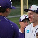 UWSP's Bryton Guckenberg after winning home run Friday