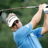 Kenny Perry of the U.S. watches his tee shot on the first hole during the third round of the Memorial Tournament at Muirfield Village Golf C
