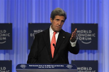 Secretary of State John Kerry speaks during the World Economic Forum on the Middle East and North Africa at the King Hussein Convention Cent Secretary of State John Kerry speaks during the World Economic Forum on the Middle East and North Africa at the King Hussein Convention Cent