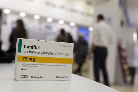 A box of Tamiflu is pictured at a Duane Reade pharmacy in New York January 10, 2013. REUTERS/Andrew Kelly A box of Tamiflu is pictured at a Duane Reade pharmacy in New York January 10, 2013. REUTERS/Andrew Kelly