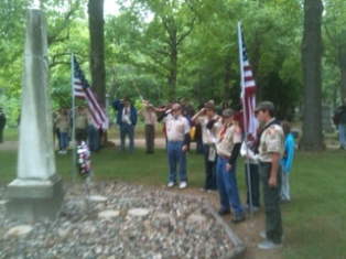 Boy Scout Troop 433 places wreath at Coldwater's Oak Grove Cemetery for Memorial Day, May 27, 2013 Boy Scout Troop 433 places wreath at Coldwater's Oak Grove Cemetery for Memorial Day, May 27, 2013