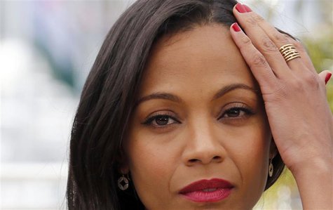 Cast member Zoe Saldana poses during a photocall for the film "Blood Ties" at the 66th Cannes Film Festival in Cannes May 20, 2013. REUTERS/ Cast member Zoe Saldana poses during a photocall for the film "Blood Ties" at the 66th Cannes Film Festival in Cannes May 20, 2013. REUTERS/