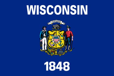 State of Wisconsin flag (courtesy of Wikicommons) State of Wisconsin flag (courtesy of Wikicommons)