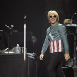 Singer Jon Bon Jovi performs with his band Bon Jovi during the 2012 iHeart Radio Music Festival at the MGM Grand Garden Arena in Las Vegas, Singer Jon Bon Jovi performs with his band Bon Jovi during the 2012 iHeart Radio Music Festival at the MGM Grand Garden Arena in Las Vegas,