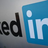 The logo for LinkedIn Corporation, a social networking website for people in professional occupations, is pictured in Mountain View, Califor