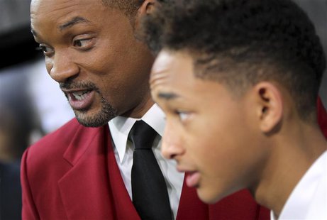 Actor Will Smith and his son Jaden Smith arrive for the premiere of their film "After Earth" in New York May 29, 2013. REUTERS/Carlo Allegri Actor Will Smith and his son Jaden Smith arrive for the premiere of their film "After Earth" in New York May 29, 2013. REUTERS/Carlo Allegri