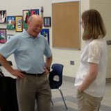 Dr. Clark Reinke visits with well-wishers