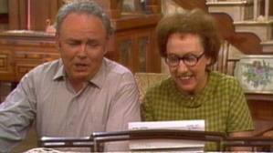 Jean Stapleton with Carroll O'Conner from the opening of All In The Family Jean Stapleton with Carroll O'Conner from the opening of All In The Family