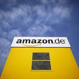 The logo of Amazon is pictured on a warehouse in Bad Hersfeld May 14, 2013. Employees of Amazon took part in a strike by German united servi