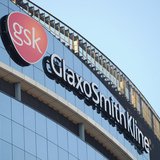 A GlaxoSmithKline logo is seen outside one of its buildings in west London, February 6, 2008. REUTERS/Toby Melville