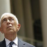 U.S. Senator Frank Lautenberg (D-NJ) looks up as he announces new legislation with regards to online and mail-order sale of ammunition at Ci
