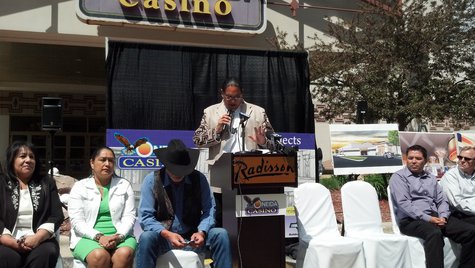 Oneida Tribal officials hold groundbreaking ceremony to announce casino expansion project on June 3, 2013. (photo by reporter Jeff Flynt). Oneida Tribal officials hold groundbreaking ceremony to announce casino expansion project on June 3, 2013. (photo by reporter Jeff Flynt).