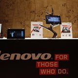 Lenovo tablets and mobile phones are displayed during a news conference on the company's annual results in Hong Kong May 23, 2013. REUTERS/B Lenovo tablets and mobile phones are displayed during a news conference on the company's annual results in Hong Kong May 23, 2013. REUTERS/B