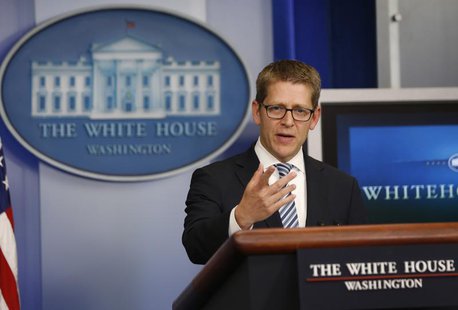 White House press secretary Jay Carney speaks to the press during the daily briefing at the White House in Washington, May 20, 2013. REUTERS White House press secretary Jay Carney speaks to the press during the daily briefing at the White House in Washington, May 20, 2013. REUTERS