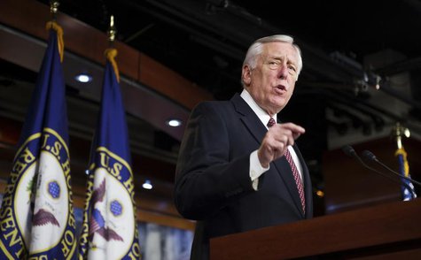 U.S. House Minority Whip Steny Hoyer (D-MD) discusses the fiscal cliff negotiations at the U.S. Capitol in Washington December 27, 2012. REU U.S. House Minority Whip Steny Hoyer (D-MD) discusses the fiscal cliff negotiations at the U.S. Capitol in Washington December 27, 2012. REU