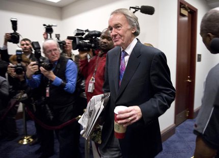Congressman Ed Markey (D-MA) arrives to meet with House Democrats and U.S. Vice President Joseph Biden about a solution for the "fiscal clif Congressman Ed Markey (D-MA) arrives to meet with House Democrats and U.S. Vice President Joseph Biden about a solution for the "fiscal clif