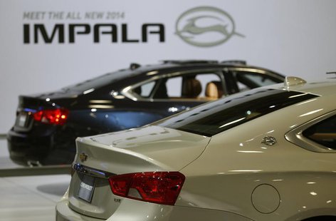 Two new 2014 Chevrolet Impala sedans are seen at the Washington Auto show February 6, 2013. REUTERS/Gary Cameron Two new 2014 Chevrolet Impala sedans are seen at the Washington Auto show February 6, 2013. REUTERS/Gary Cameron