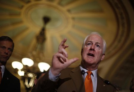 U.S. Senator John Cornyn speaks to the media following the weekly Republican Senate policy meeting on Capitol Hill in Washington, February 2 U.S. Senator John Cornyn speaks to the media following the weekly Republican Senate policy meeting on Capitol Hill in Washington, February 2