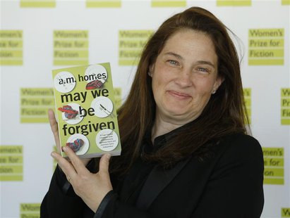 A.M. Homes, author of "May We Be Forgiven", poses for photographers before the announcement of the 2013 Women's Prize for Fiction at the Roy A.M. Homes, author of "May We Be Forgiven", poses for photographers before the announcement of the 2013 Women's Prize for Fiction at the Roy