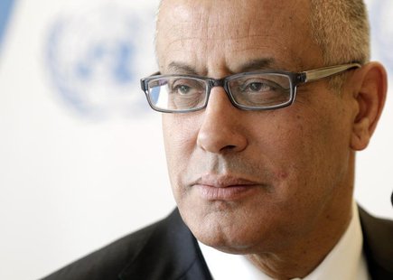 Ali Zeidan, Prime Minister of Libya pauses after his address to the 22nd session of the Human Rights Council at the United Nations in Geneva Ali Zeidan, Prime Minister of Libya pauses after his address to the 22nd session of the Human Rights Council at the United Nations in Geneva