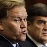 House Intelligence Committee Chairman Mike Rogers (R-MI) (L) and Rep. Dutch Ruppersberger (D-MD) hold a news conference to release a report House Intelligence Committee Chairman Mike Rogers (R-MI) (L) and Rep. Dutch Ruppersberger (D-MD) hold a news conference to release a report