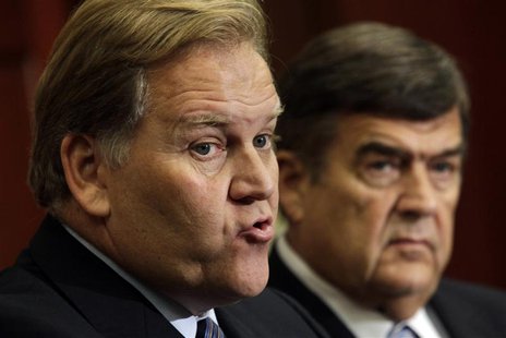 House Intelligence Committee Chairman Mike Rogers (R-MI) (L) and Rep. Dutch Ruppersberger (D-MD) hold a news conference to release a report House Intelligence Committee Chairman Mike Rogers (R-MI) (L) and Rep. Dutch Ruppersberger (D-MD) hold a news conference to release a report