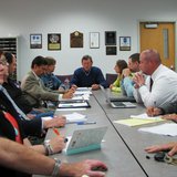 Former inmates talk with the Marathon County jail safety panel, June 4, 2013