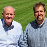 Hope College Associate Vice President for Public and Community Relations Tom Renner (L) and incoming Hope Sports Information Director Alan Babbitt (R) (photo courtesy Hope College)