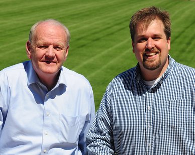 Hope College Associate Vice President for Public and Community Relations Tom Renner (L) and incoming Hope Sports Information Director Alan Babbitt (R) (photo courtesy Hope College) Hope College Associate Vice President for Public and Community Relations Tom Renner (L) and incoming Hope Sports Information Director Alan Babbitt (R) (photo courtesy Hope College)