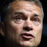 U.S. Admiral James Winnefeld, Commander of the North American Aerospace Defense Command (NORAD), speaks during a news conference at the Nati