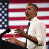 U.S. President Barack Obama speaks during a visit to Mooresville Middle School in Mooresville, North Carolina June 6, 2013. REUTERS/Kevin La