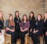 Left to right, Shella Paukner, Jessica Levsen, Kaitlyn Gulig, Tiffany Born, Jennifer Kuffel, Shannon McCabe, Natalie Rortvedt.