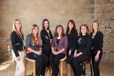 Left to right, Shella Paukner, Jessica Levsen, Kaitlyn Gulig, Tiffany Born, Jennifer Kuffel, Shannon McCabe, Natalie Rortvedt. Left to right, Shella Paukner, Jessica Levsen, Kaitlyn Gulig, Tiffany Born, Jennifer Kuffel, Shannon McCabe, Natalie Rortvedt.
