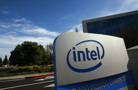 A sign is shown at the entrance to the headquarters of Intel Corporation in Santa Clara, California February 2, 2010. Picture taken February A sign is shown at the entrance to the headquarters of Intel Corporation in Santa Clara, California February 2, 2010. Picture taken February