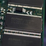 Elpida chips are seen at an electronic store in Tokyo's Akihabara district April 24, 2012. REUTERS/Toru Hanai