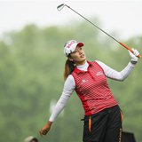 Chella Choi of South Korea watches her shot on the 15th hole during round one of the LPGA Golf Championship in Pittsford, New York June 7, 2