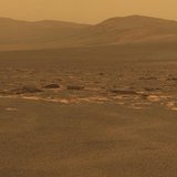 A portion of the west rim of Endeavour crater sweeps southward in this color view from NASA's Mars Exploration Rover Opportunity released by A portion of the west rim of Endeavour crater sweeps southward in this color view from NASA's Mars Exploration Rover Opportunity released by