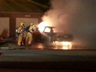 Wahpeton car fire Wahpeton car fire