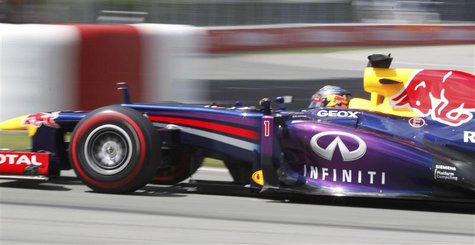 Red Bull Formula One driver Sebastian Vettel of Germany drives during the Canadian F1 Grand Prix at the Circuit Gilles Villeneuve in Montrea Red Bull Formula One driver Sebastian Vettel of Germany drives during the Canadian F1 Grand Prix at the Circuit Gilles Villeneuve in Montrea