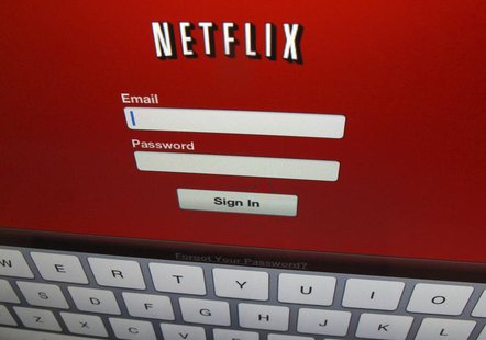 The Netflix sign on is shown on an iPad in Encinitas, California, April 19,2013. REUTERS/Mike Blake The Netflix sign on is shown on an iPad in Encinitas, California, April 19,2013. REUTERS/Mike Blake