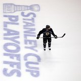 Boston Bruins defenseman Dennis Seidenberg skates during a team practice in Boston, Massachusetts June 10, 2013, The Boston Bruins will play