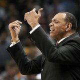 Memphis Grizzlies head coach Lionel Hollins directs his team against the San Antonio Spurs during the fourth quarter in Game 3 of their NBA Memphis Grizzlies head coach Lionel Hollins directs his team against the San Antonio Spurs during the fourth quarter in Game 3 of their NBA