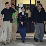 U.S. Army Private First Class Bradley Manning (C) departs the courtroom after day four of his court martial at Fort Meade, Maryland June 10, U.S. Army Private First Class Bradley Manning (C) departs the courtroom after day four of his court martial at Fort Meade, Maryland June 10,