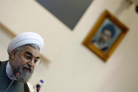 Former chief nuclear negotiator Hassan Rohani speaks during a conference at the Expediency Council's Research and Strategic Studies Center i Former chief nuclear negotiator Hassan Rohani speaks during a conference at the Expediency Council's Research and Strategic Studies Center i