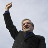 Iran's presidential election candidate Mirhossein Mousavi waves to supporters during an election campaign at a stadium in southern Tehran Ju Iran's presidential election candidate Mirhossein Mousavi waves to supporters during an election campaign at a stadium in southern Tehran Ju