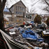 A home destroyed and abandoned after Hurricane Sandy is seen on Fox Beach Avenue in the Oakwood Beach section of Staten Island in New York C A home destroyed and abandoned after Hurricane Sandy is seen on Fox Beach Avenue in the Oakwood Beach section of Staten Island in New York C